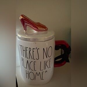Rae Dunn There’s No Place Like Home Mug with Red Shoe Lid